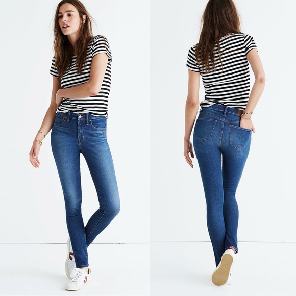 Madewell Denim - Madewell 9” Mid Rise Skinny Jeans in Patty Wash Size 28